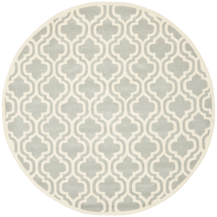 SAFAVIEH Chatham CHT727E Handmade Grey / Ivory Rug Image 5