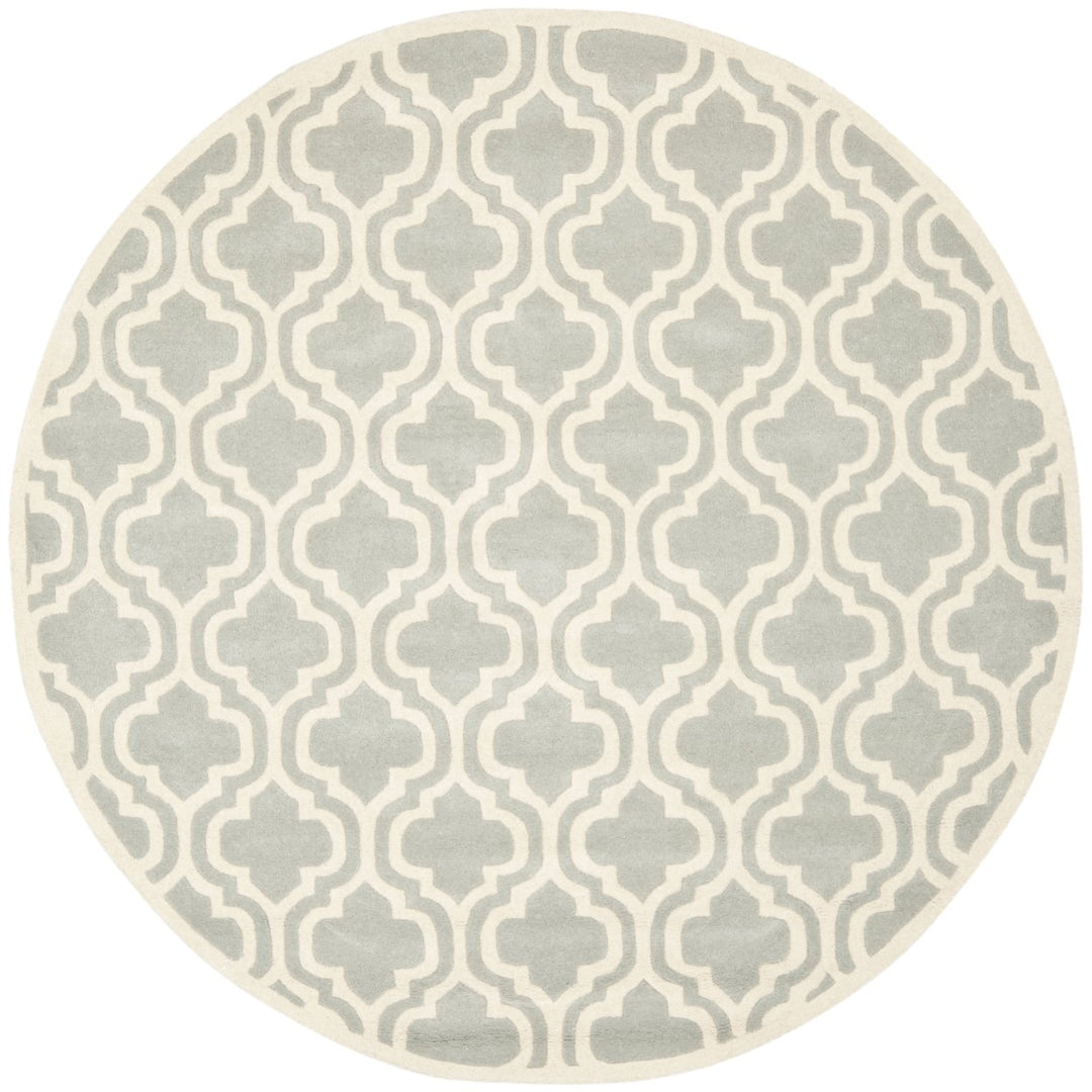 SAFAVIEH Chatham CHT727E Handmade Grey / Ivory Rug Image 1