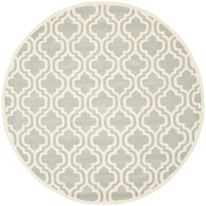 SAFAVIEH Chatham CHT727E Handmade Grey / Ivory Rug Image 1