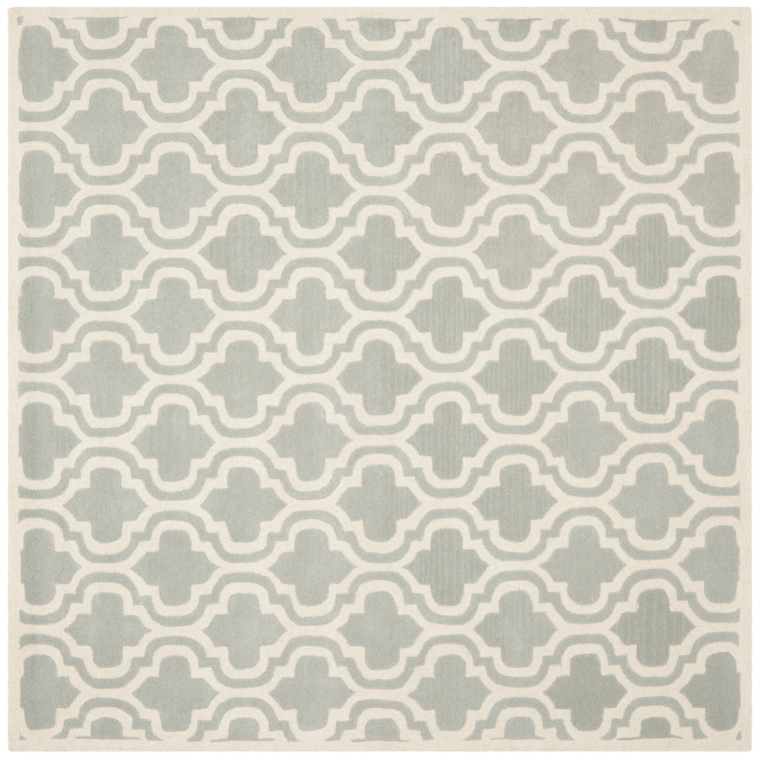 SAFAVIEH Chatham CHT727E Handmade Grey / Ivory Rug Image 6