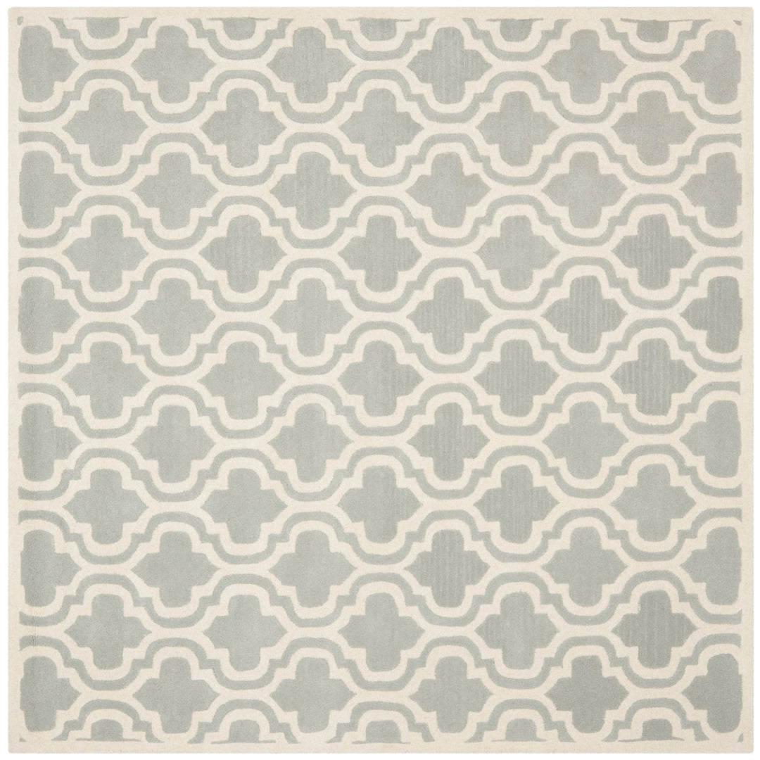 SAFAVIEH Chatham CHT727E Handmade Grey / Ivory Rug Image 1