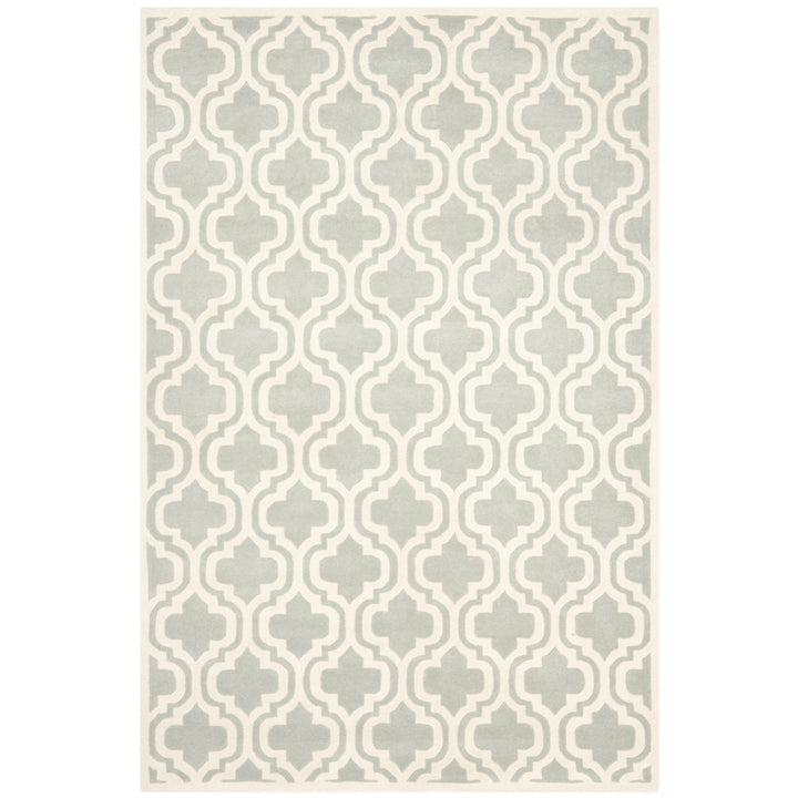 SAFAVIEH Chatham CHT727E Handmade Grey / Ivory Rug Image 7