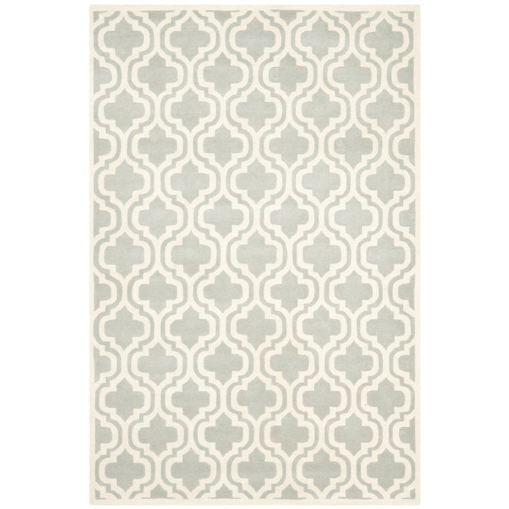 SAFAVIEH Chatham CHT727E Handmade Grey / Ivory Rug Image 1