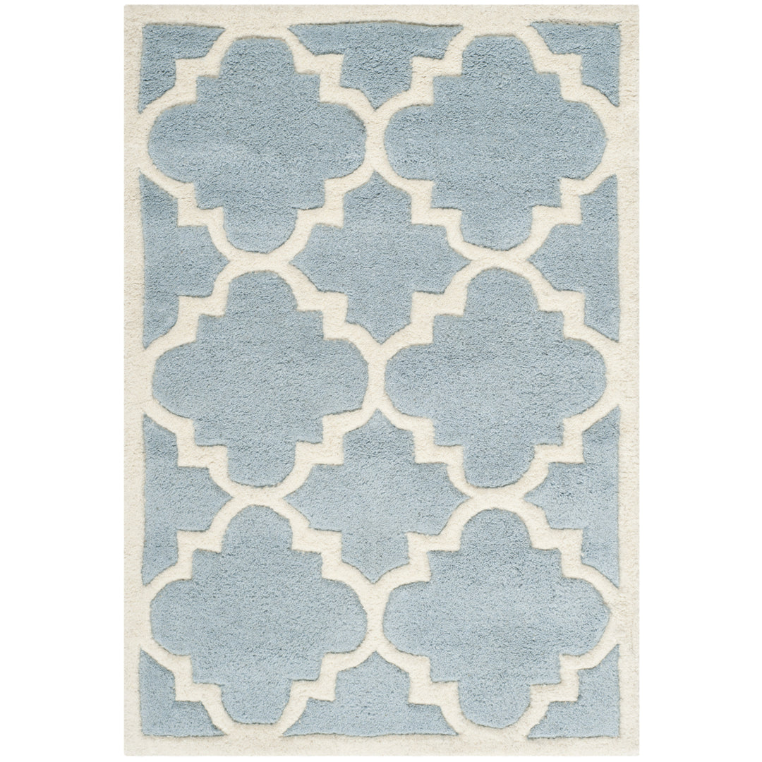 SAFAVIEH Chatham CHT730B Handmade Blue / Ivory Rug Image 2