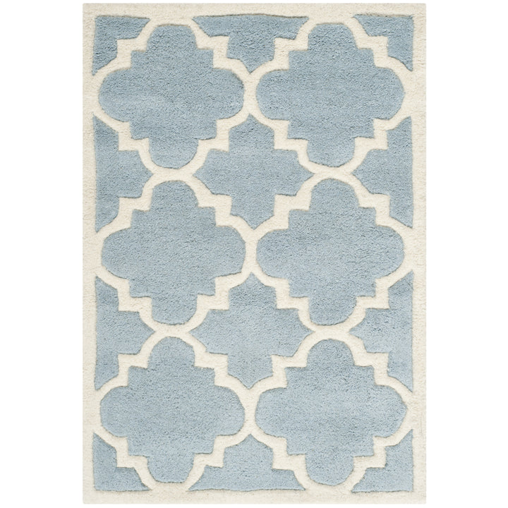 SAFAVIEH Chatham CHT730B Handmade Blue / Ivory Rug Image 2