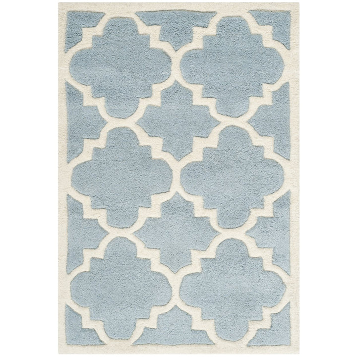 SAFAVIEH Chatham CHT730B Handmade Blue / Ivory Rug Image 1