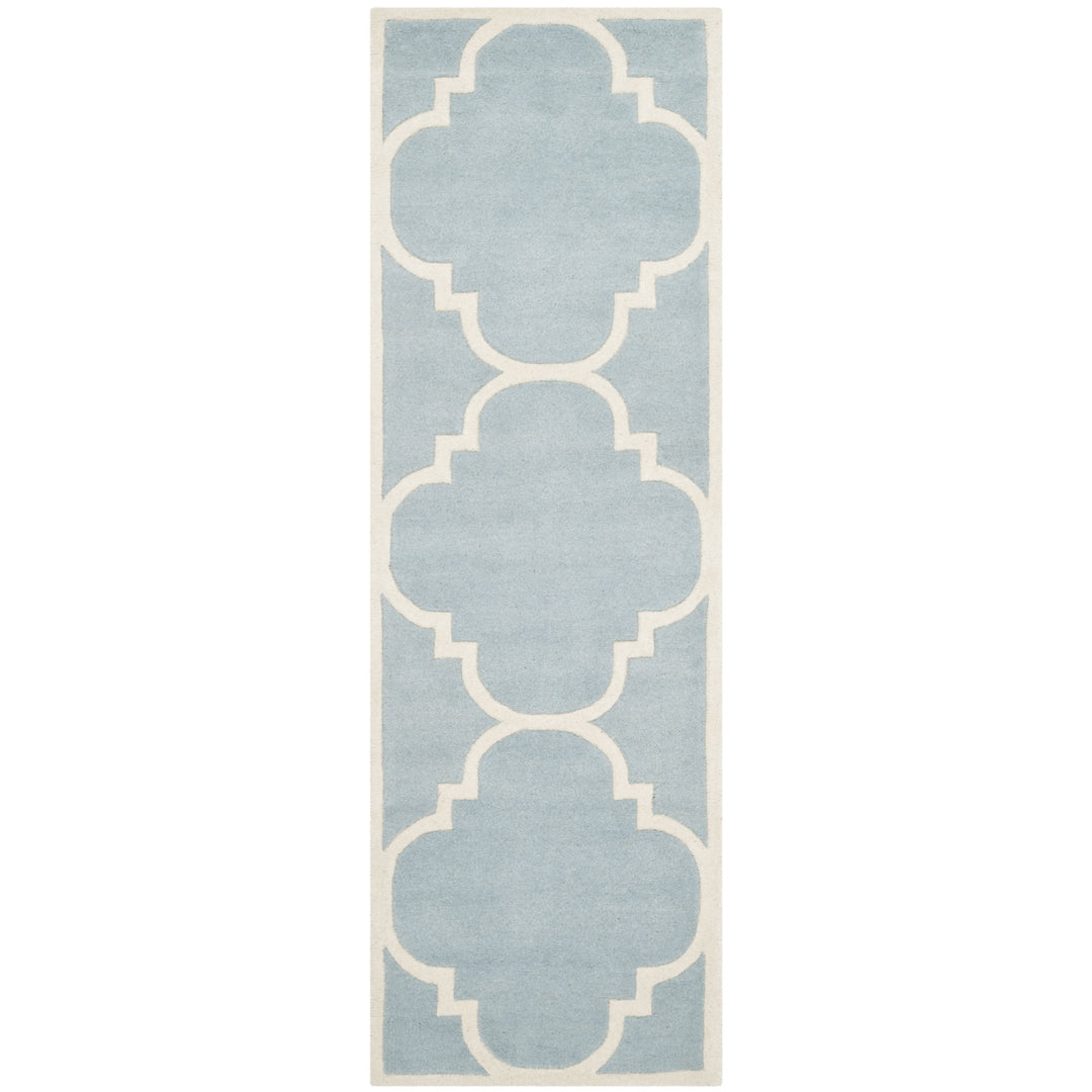 SAFAVIEH Chatham CHT730B Handmade Blue / Ivory Rug Image 3