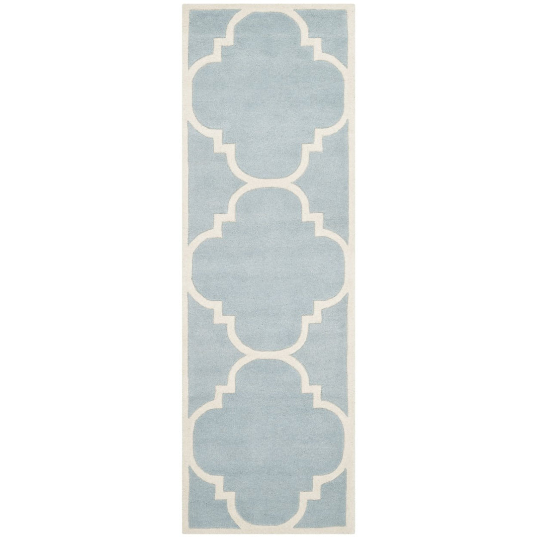 SAFAVIEH Chatham CHT730B Handmade Blue / Ivory Rug Image 1