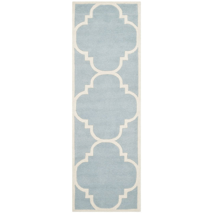 SAFAVIEH Chatham CHT730B Handmade Blue / Ivory Rug Image 1