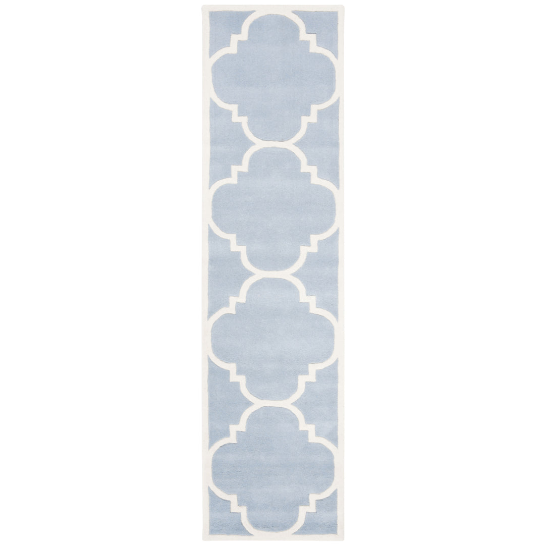 SAFAVIEH Chatham CHT730B Handmade Blue / Ivory Rug Image 4