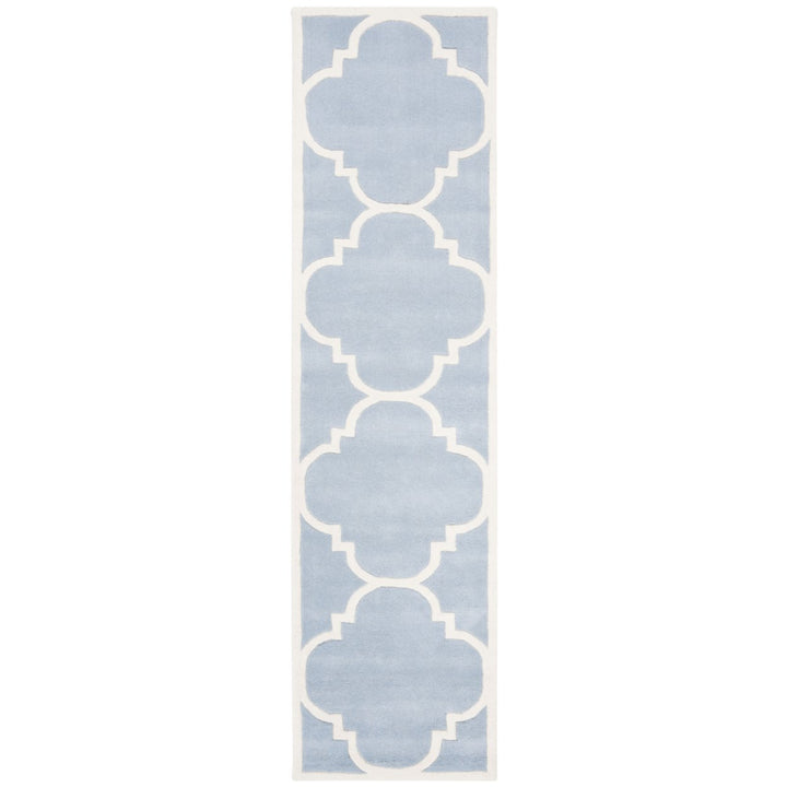 SAFAVIEH Chatham CHT730B Handmade Blue / Ivory Rug Image 1