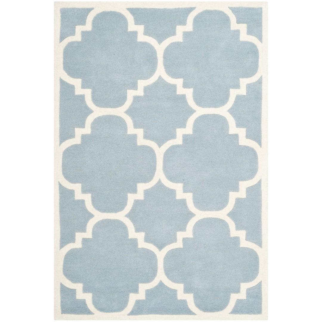 SAFAVIEH Chatham CHT730B Handmade Blue / Ivory Rug Image 5