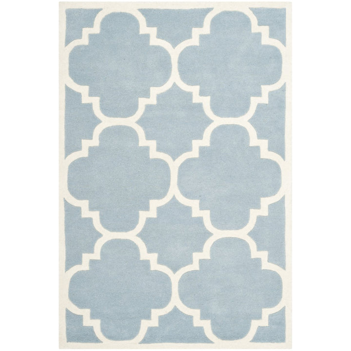 SAFAVIEH Chatham CHT730B Handmade Blue / Ivory Rug Image 1