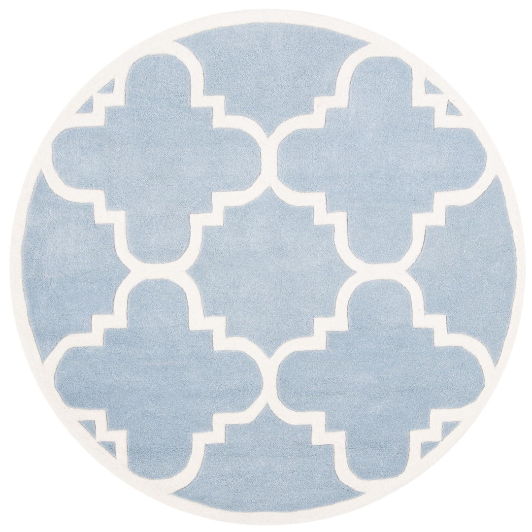 SAFAVIEH Chatham CHT730B Handmade Blue / Ivory Rug Image 6