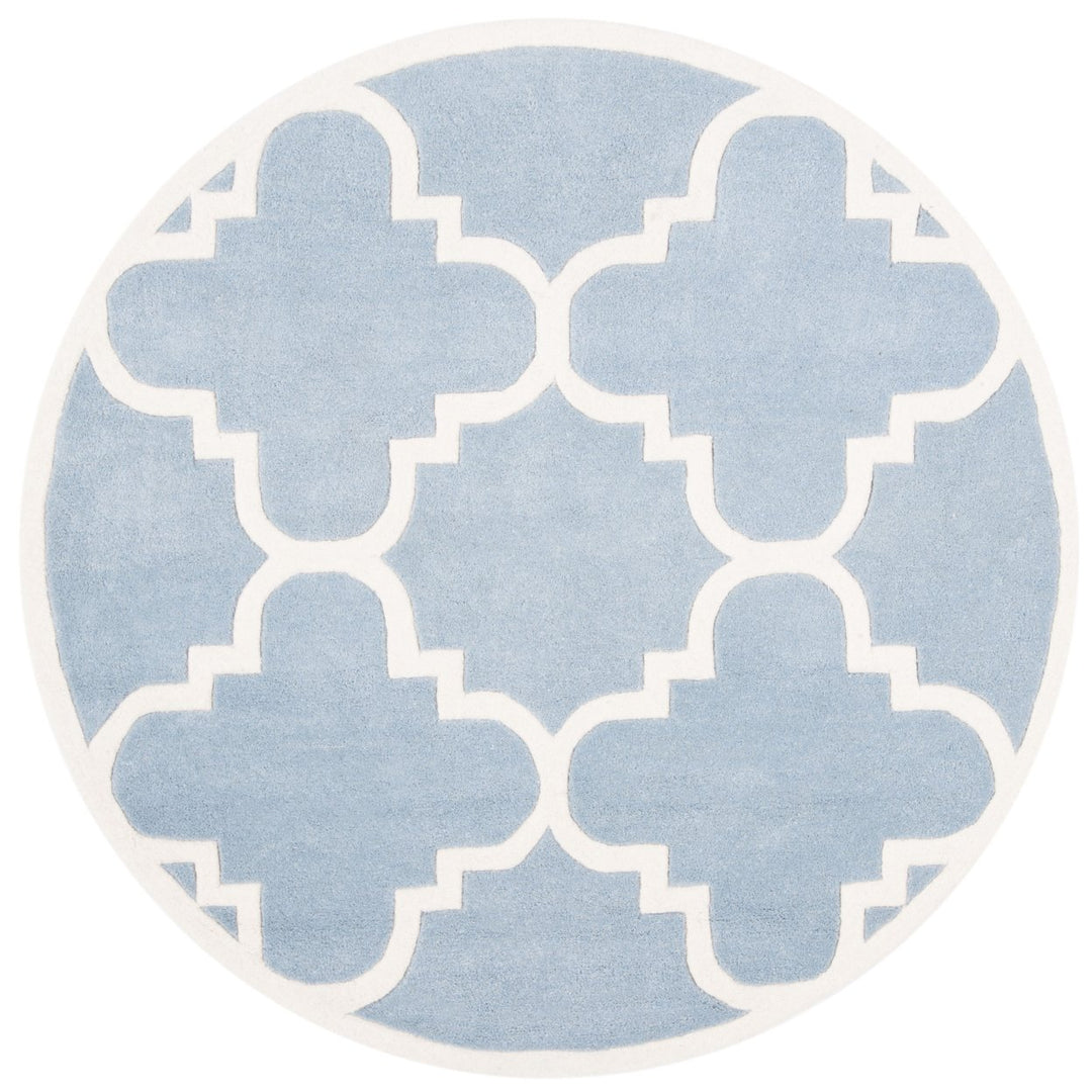 SAFAVIEH Chatham CHT730B Handmade Blue / Ivory Rug Image 1