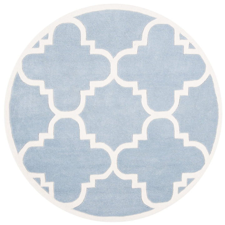 SAFAVIEH Chatham CHT730B Handmade Blue / Ivory Rug Image 1