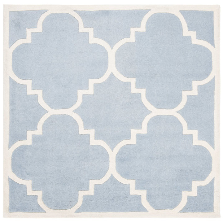 SAFAVIEH Chatham CHT730B Handmade Blue / Ivory Rug Image 1