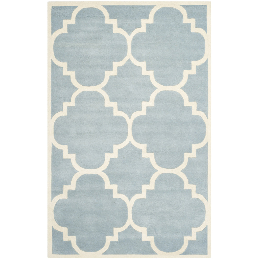 SAFAVIEH Chatham CHT730B Handmade Blue / Ivory Rug Image 8