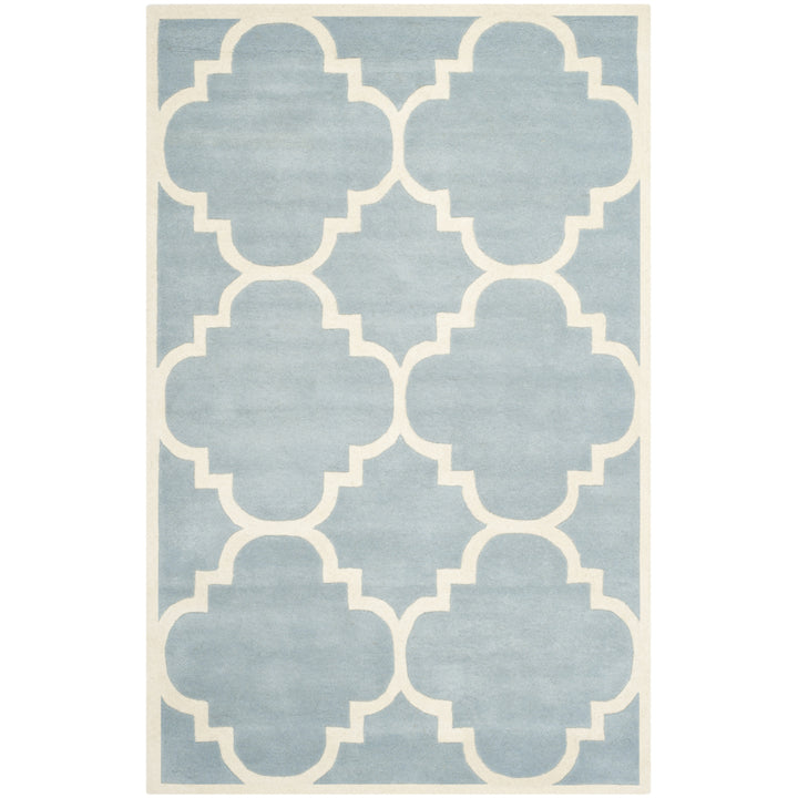 SAFAVIEH Chatham CHT730B Handmade Blue / Ivory Rug Image 8