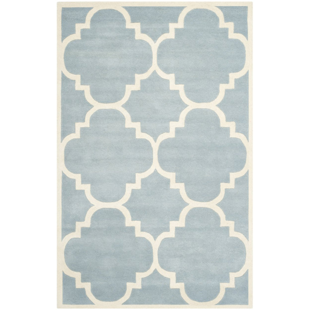 SAFAVIEH Chatham CHT730B Handmade Blue / Ivory Rug Image 1