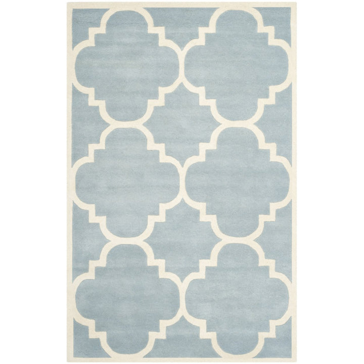 SAFAVIEH Chatham CHT730B Handmade Blue / Ivory Rug Image 1