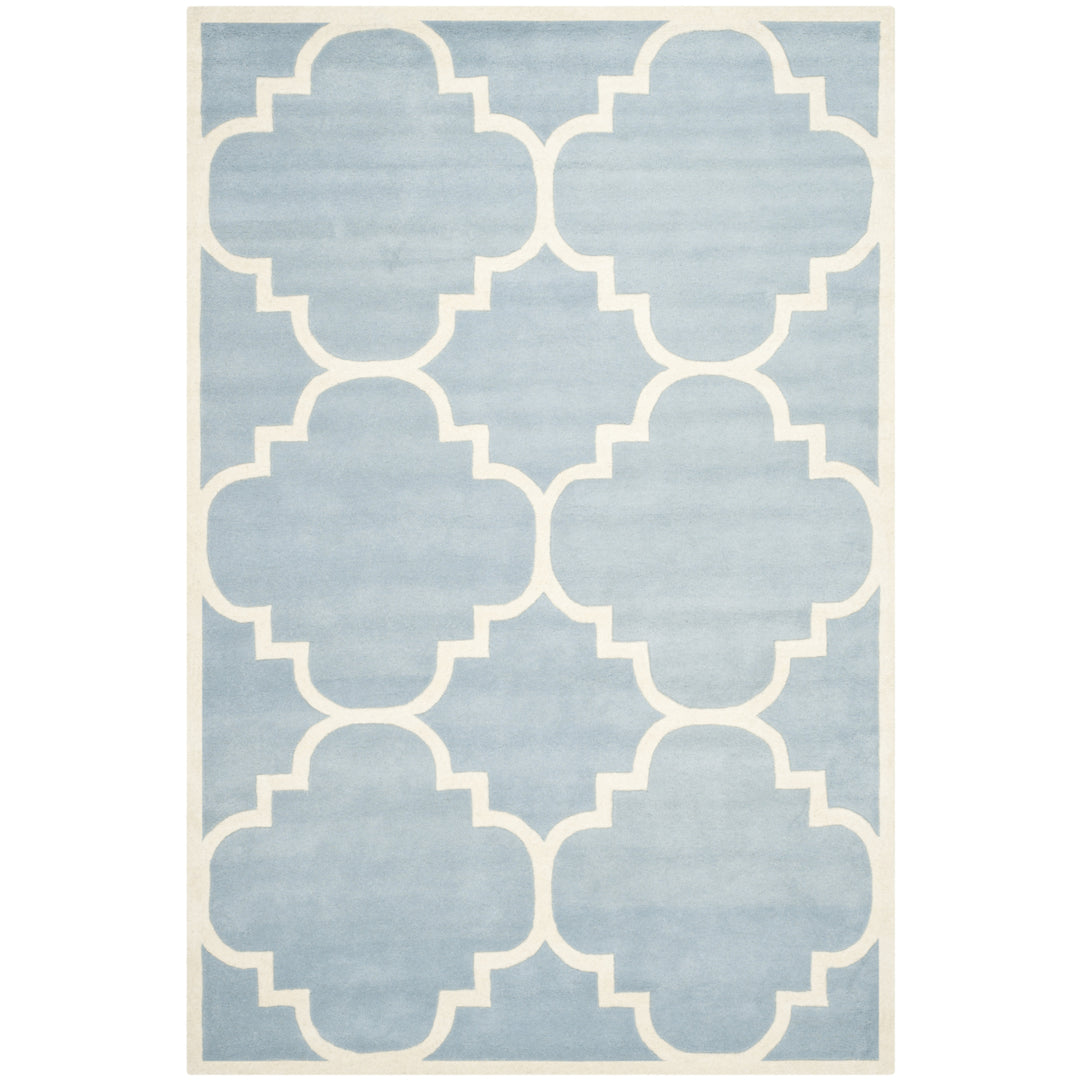 SAFAVIEH Chatham CHT730B Handmade Blue / Ivory Rug Image 9