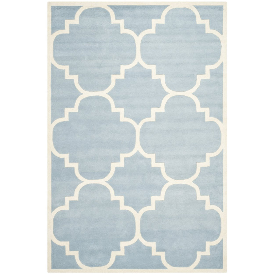 SAFAVIEH Chatham CHT730B Handmade Blue / Ivory Rug Image 1