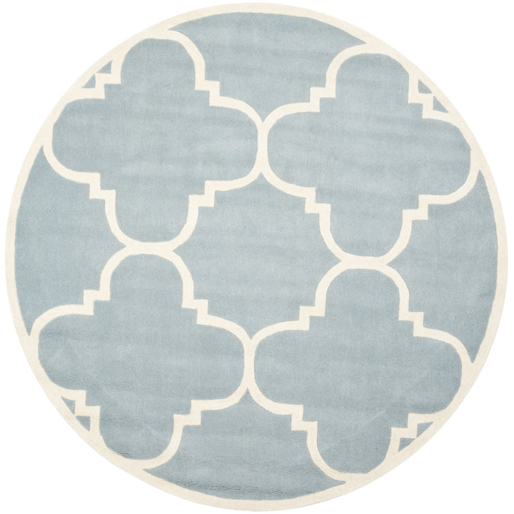 SAFAVIEH Chatham CHT730B Handmade Blue / Ivory Rug Image 10