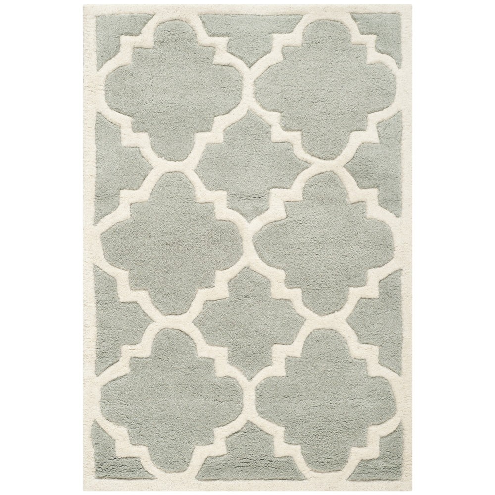 SAFAVIEH Chatham CHT730E Handmade Grey / Ivory Rug Image 2