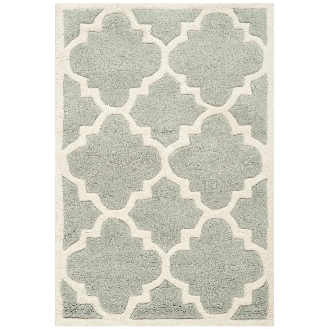 SAFAVIEH Chatham CHT730E Handmade Grey / Ivory Rug Image 1