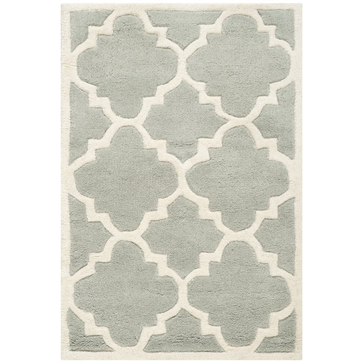 SAFAVIEH Chatham CHT730E Handmade Grey / Ivory Rug Image 1