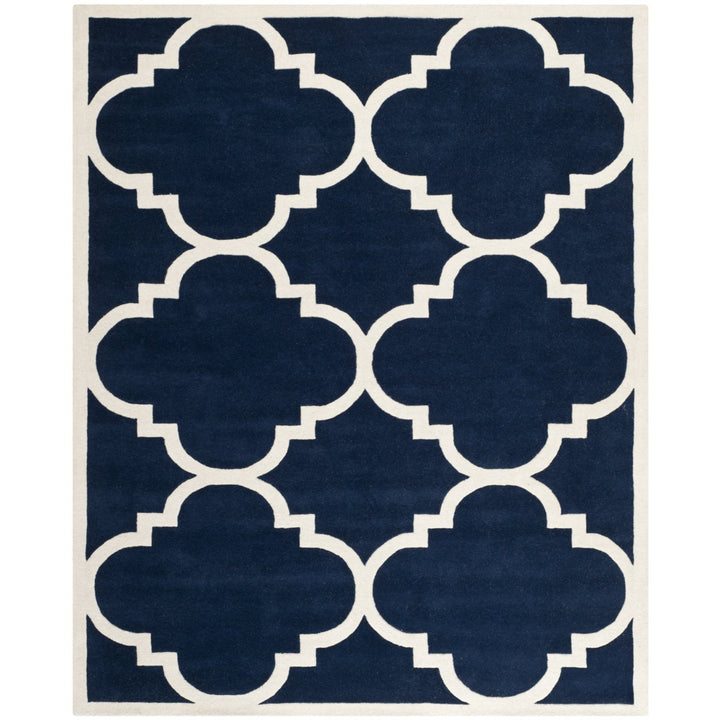 SAFAVIEH Chatham CHT730C Handmade Dark Blue / Ivory Rug Image 1