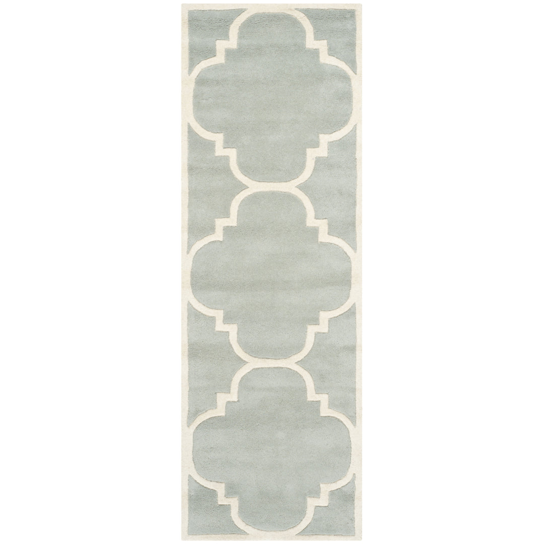 SAFAVIEH Chatham CHT730E Handmade Grey / Ivory Rug Image 3