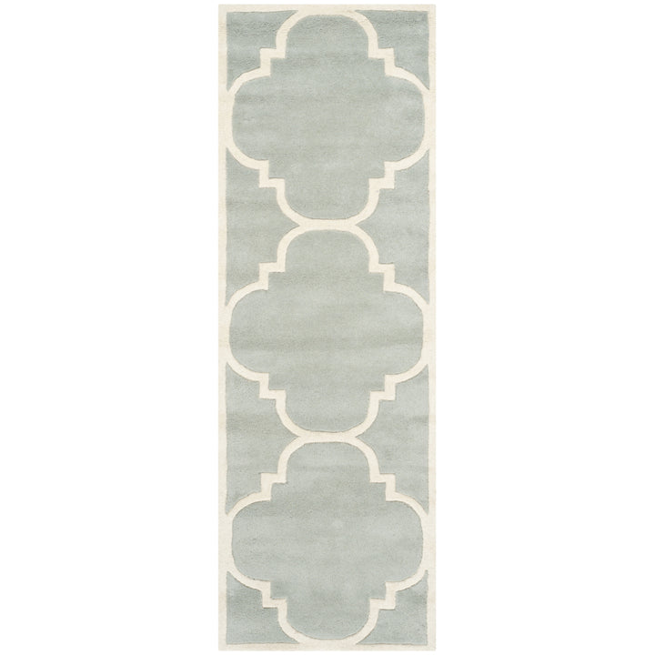 SAFAVIEH Chatham CHT730E Handmade Grey / Ivory Rug Image 3