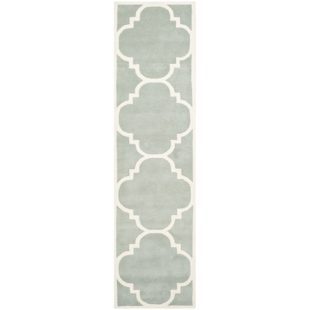 SAFAVIEH Chatham CHT730E Handmade Grey / Ivory Rug Image 4