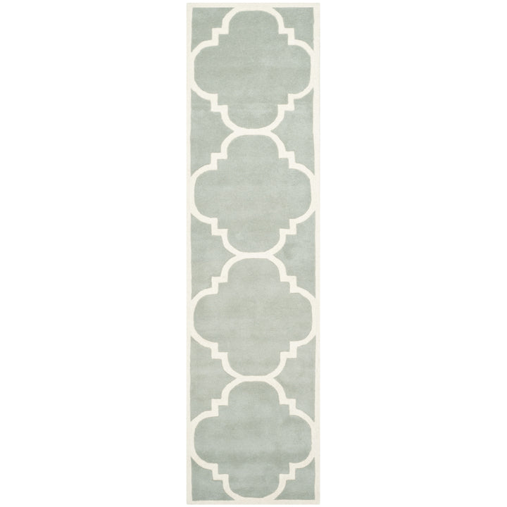 SAFAVIEH Chatham CHT730E Handmade Grey / Ivory Rug Image 4