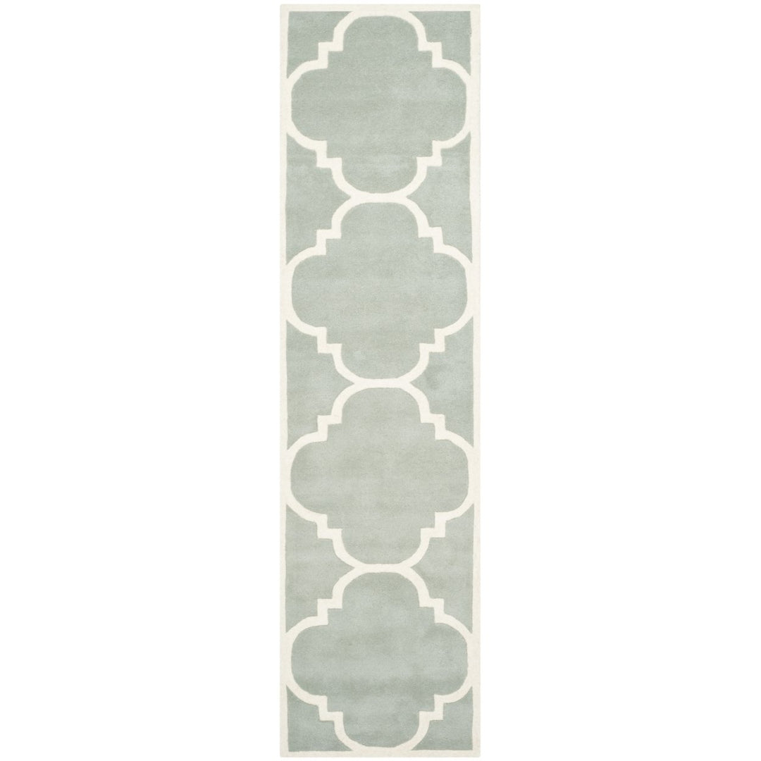 SAFAVIEH Chatham CHT730E Handmade Grey / Ivory Rug Image 1