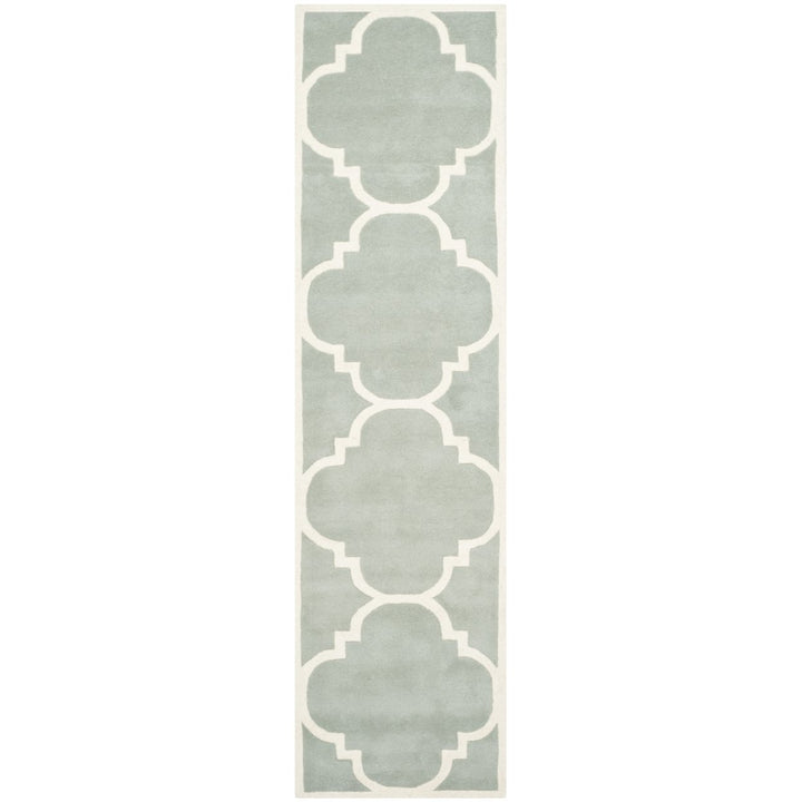 SAFAVIEH Chatham CHT730E Handmade Grey / Ivory Rug Image 1