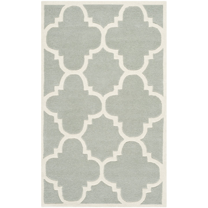 SAFAVIEH Chatham CHT730E Handmade Grey / Ivory Rug Image 5