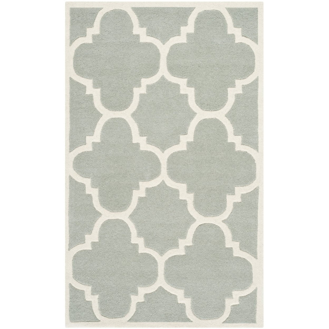 SAFAVIEH Chatham CHT730E Handmade Grey / Ivory Rug Image 1