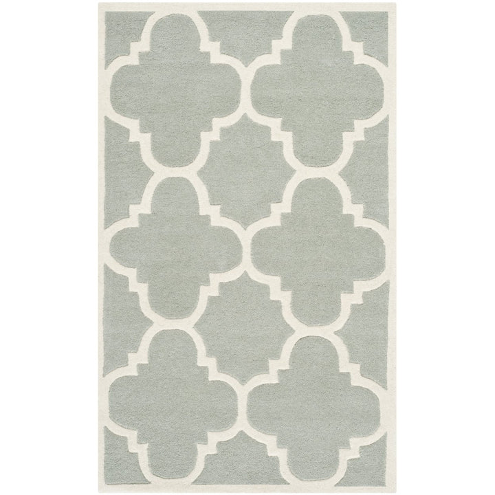 SAFAVIEH Chatham CHT730E Handmade Grey / Ivory Rug Image 1