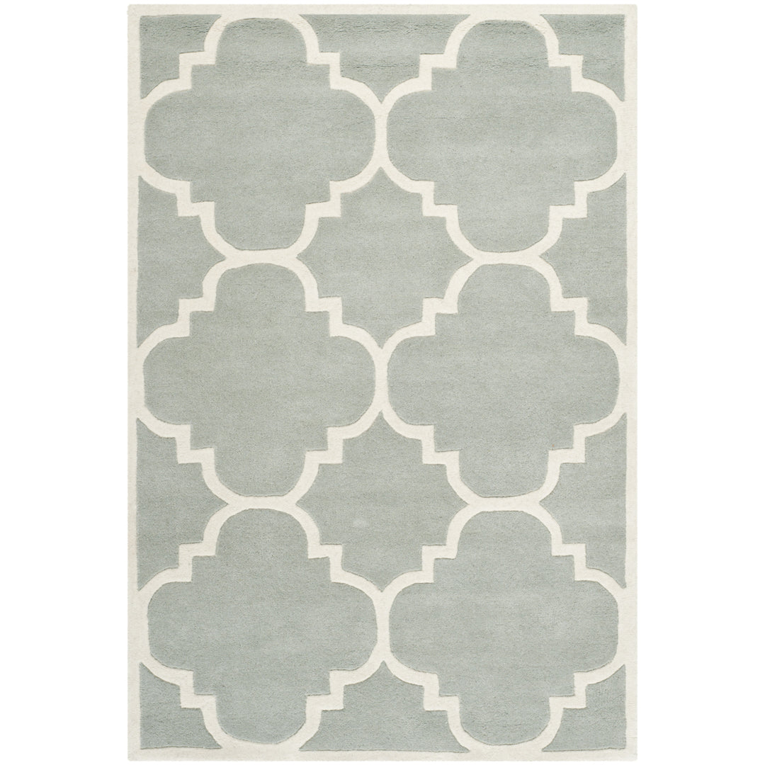 SAFAVIEH Chatham CHT730E Handmade Grey / Ivory Rug Image 6