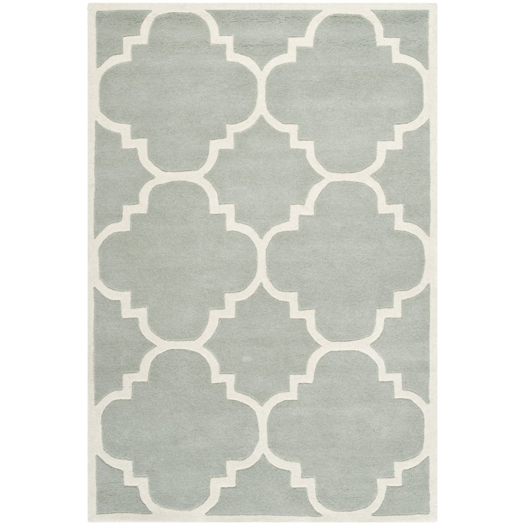 SAFAVIEH Chatham CHT730E Handmade Grey / Ivory Rug Image 1