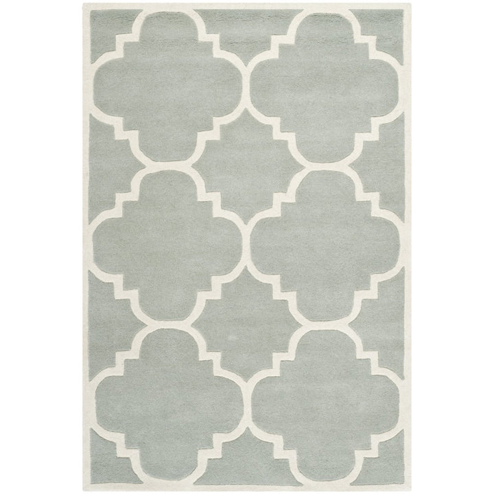 SAFAVIEH Chatham CHT730E Handmade Grey / Ivory Rug Image 1