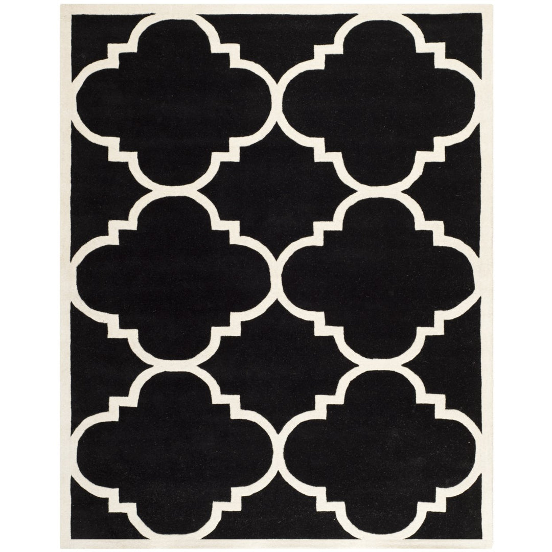 SAFAVIEH Chatham CHT730K Handmade Black / Ivory Rug Image 1