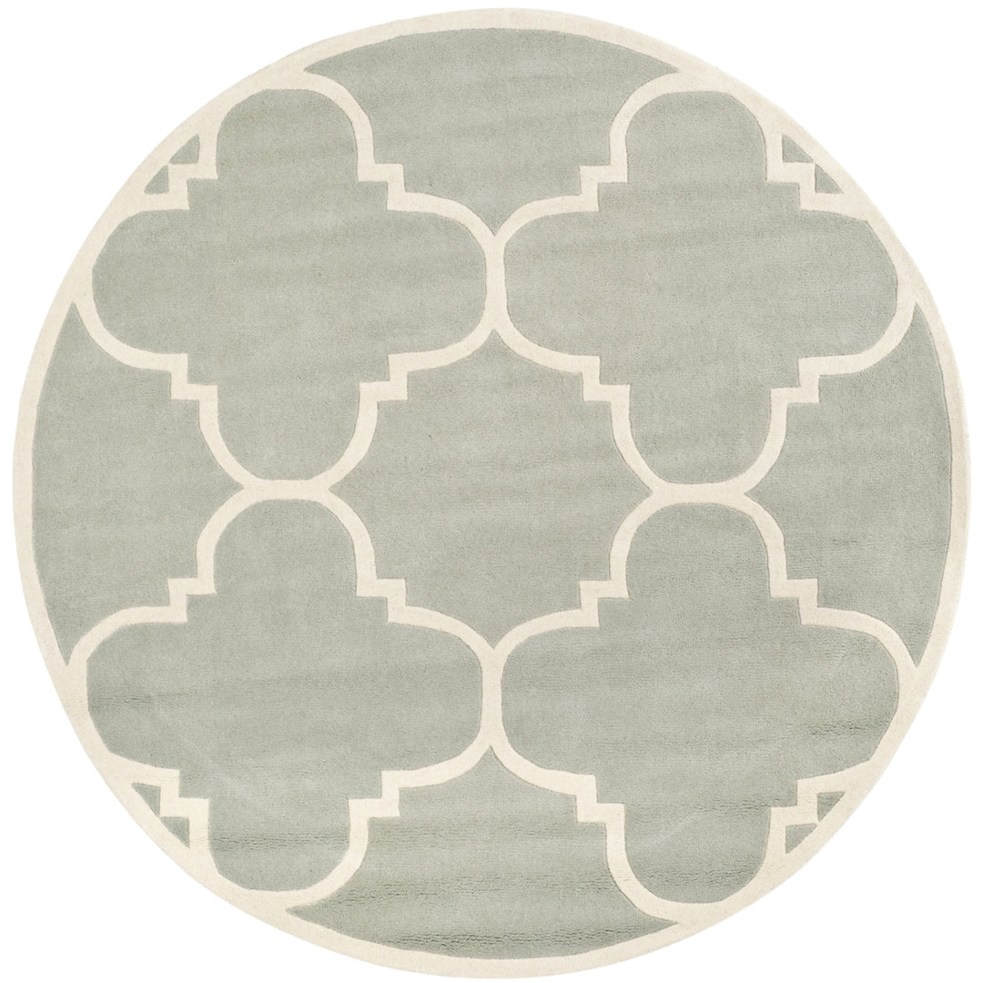 SAFAVIEH Chatham CHT730E Handmade Grey / Ivory Rug Image 7