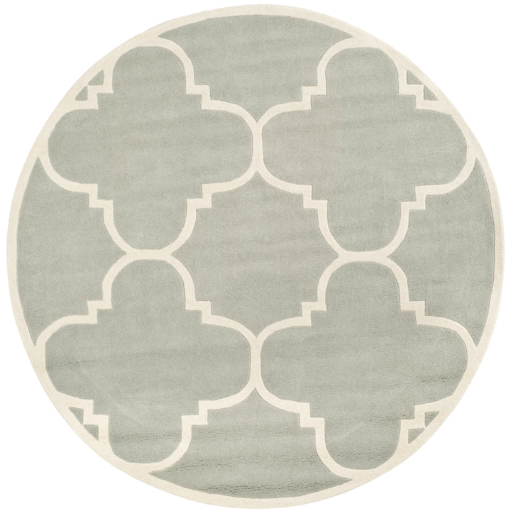 SAFAVIEH Chatham CHT730E Handmade Grey / Ivory Rug Image 7