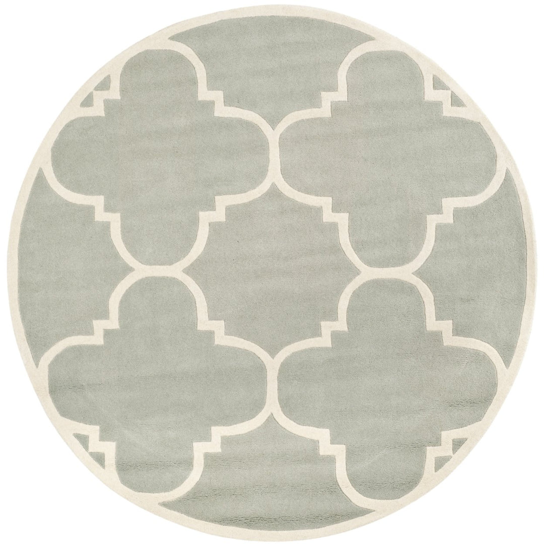 SAFAVIEH Chatham CHT730E Handmade Grey / Ivory Rug Image 1