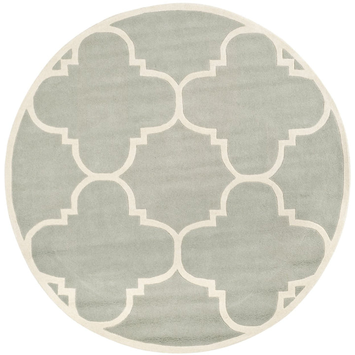 SAFAVIEH Chatham CHT730E Handmade Grey / Ivory Rug Image 1