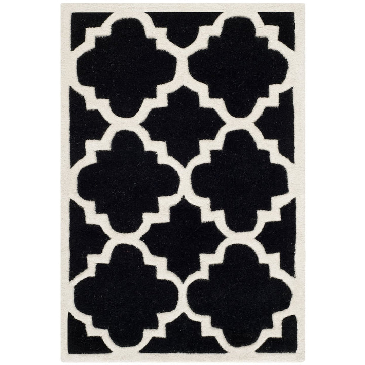 SAFAVIEH Chatham CHT730K Handmade Black / Ivory Rug Image 1